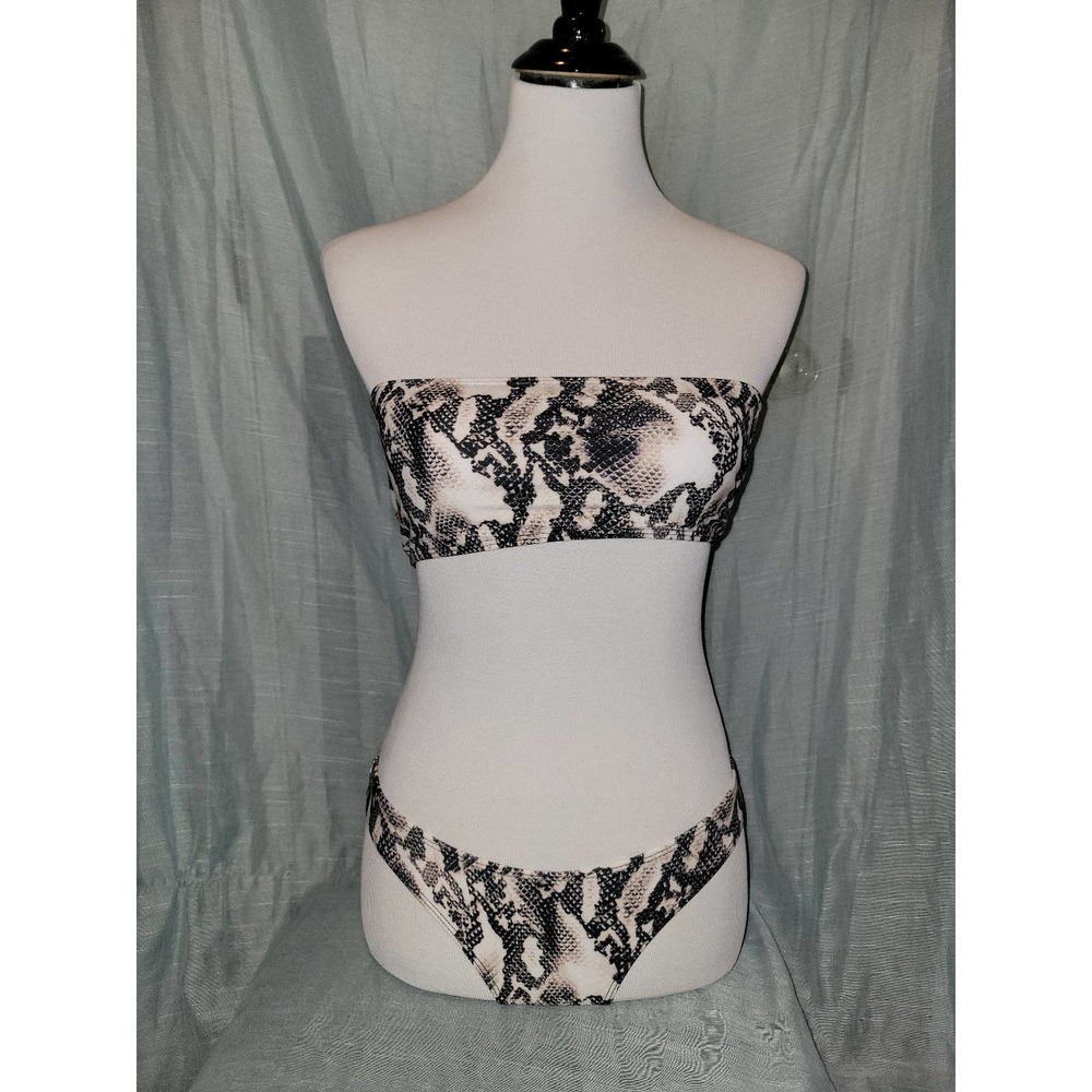 Snake skin Tube Top Bikini small NWOT